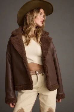 Sale Great Falls Brown Sherpa Coat Outerwear|Jackets