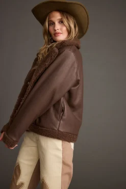 Sale Great Falls Brown Sherpa Coat Outerwear|Jackets