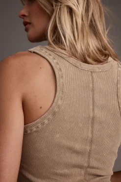 Discount Gwen Taupe Scoop Neck Tank Tees + Tanks|For You And Your Bestie