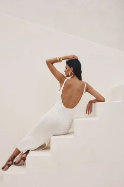 New Gwyneth Sleeveless Midi Dress The White Edit|Honeymoon
