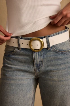 Outlet Hacienda White and Gold Belt Belts|The White Edit