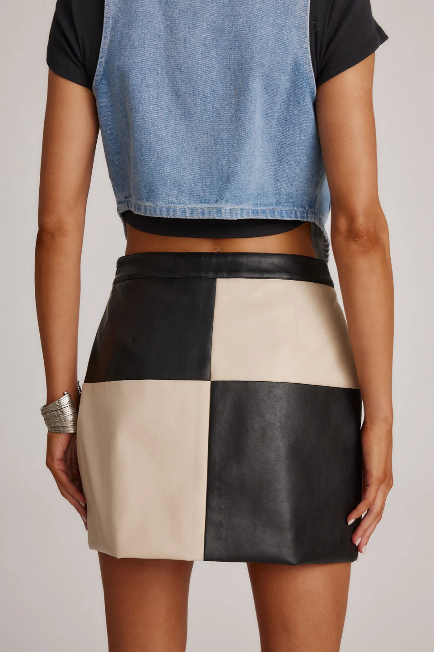 Online Harley Black Colorblock Mini Skirt Skirts|Festival Restocked