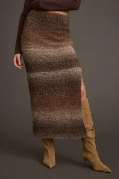 Online Helena Ombre Sweater Midi Skirt Date Night Bottoms|Skirts