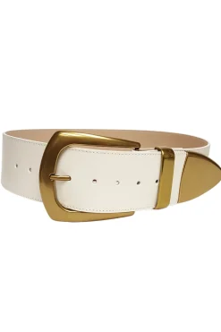 Best Jasper White And Gold Statement Belt Belts