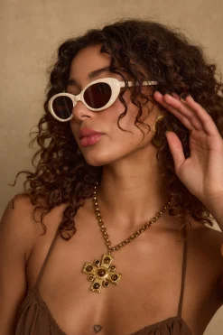 Hot Joanne Cream Milky Sunglasses Golden Hour Bachelorette|Seashells + Wedding Bells