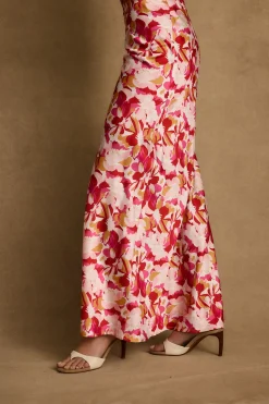 Discount Joelle Pink Floral Maxi Skirt Skirts|Sets