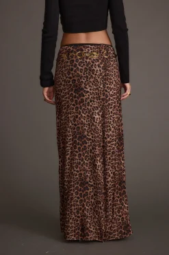Fashion Julia Leopard Print Maxi Skirt Date Night Bottoms|Skirts