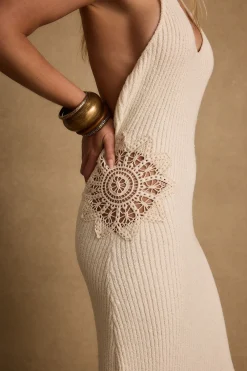 Fashion Kendall Cream Crochet Maxi Dress The White Edit|Golden Hour Bachelorette