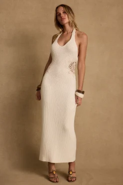 Fashion Kendall Cream Crochet Maxi Dress The White Edit|Golden Hour Bachelorette