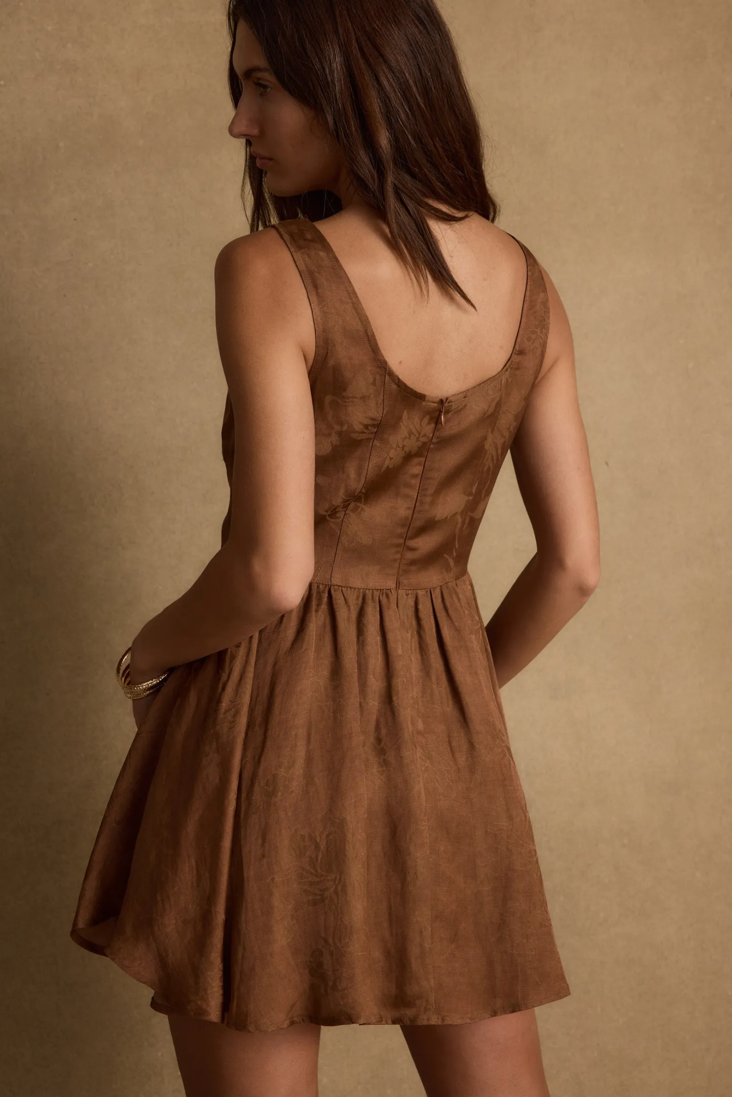 Clearance Kit Mocha Floral Micro Mini Dress For You And Your Bestie|Festival Dresses