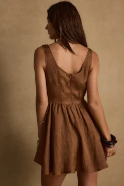 Clearance Kit Mocha Floral Micro Mini Dress For You And Your Bestie|Festival Dresses