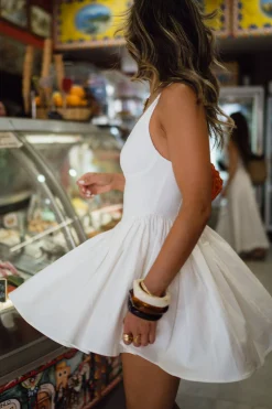 Best Kit White Drop Waist Mini Dress The White Edit|Western Bachelorette