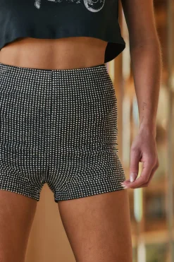 Fashion La Roux Black Rhinestone Hot Shorts Going Out Bottoms|Shorts