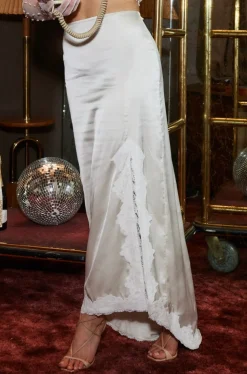 Hot Lainey Lace Satin Maxi Skirt Skirts|The White Edit