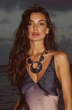 Fashion Leila Silver Statement Necklace Seashells + Wedding Bells