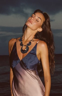 Fashion Leila Silver Statement Necklace Seashells + Wedding Bells