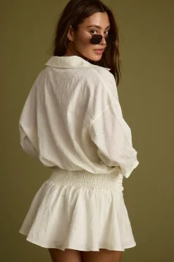 Fashion Lennox Ivory Drop Waist Micro Mini Dress The White Edit|Honeymoon