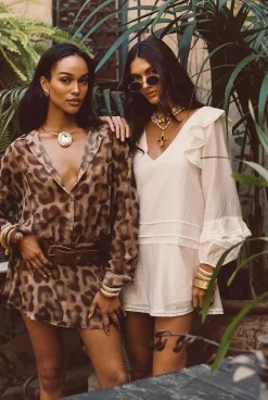 Outlet Lennox Leopard Drop Waist Micro Mini Dress Date Night Dresses|Party Dresses