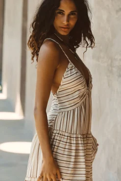 Discount Lorena Striped Linen Maxi Dress Day Dresses|Vacation Dresses