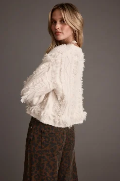 Clearance Lorie Beige Fringe Sweater Sweaters + Cardis|Long Sleeves