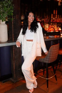 Online Madison White Satin Blazer Jackets|Sets