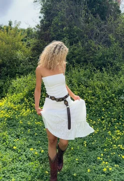 Outlet Maggie White Asymmetrical Strapless Dress The White Edit|Western Bachelorette