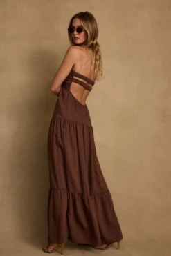 Clearance Mara Mocha Maxi Dress Day Dresses|Vacation Dresses