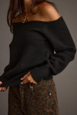 Sale Margot Black Asymmetrical Sweater Sweaters + Cardis|Long Sleeves