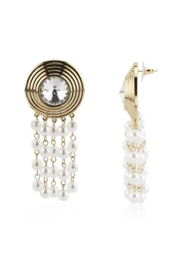 Discount Mariana Gold Pearl Fringe Earrings Jewelry|The White Edit