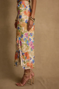 Discount Marisol Floral Mesh Midi Skirt Skirts|Sets