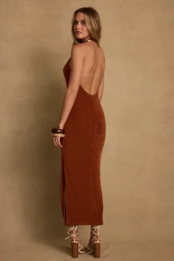 New Melani Terracotta Midi Dress Date Night Dresses|Party Dresses