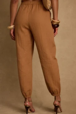 Sale Midsummer Clay Linen Joggers Pants