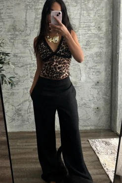 Clearance Montague Black Tailored Trousers Work Wear Bottoms|Pants