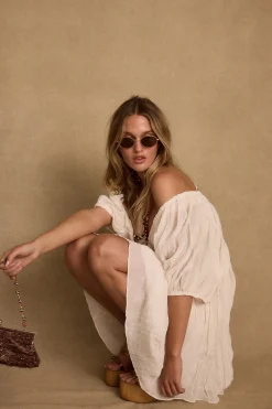 New Nadia Ivory Mini Dress The White Edit|Honeymoon