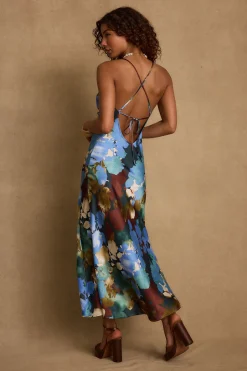 Online Natalia Blue Printed Maxi Dress Vacation Dresses|Vacation Dresses