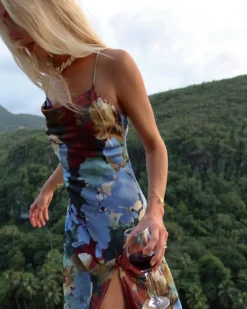 Online Natalia Blue Printed Maxi Dress Vacation Dresses|Vacation Dresses