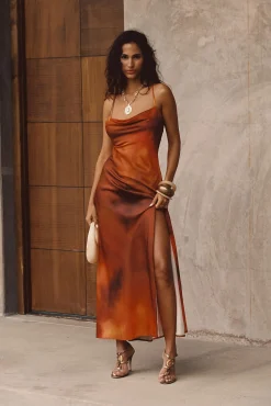 Online Natalia Sunset Ombre Maxi Dress Seashells + Wedding Bells|Party Dresses