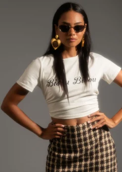Sale Normandie Brown Plaid Mini Skirt Work Wear Bottoms|Skirts