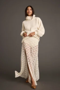 Online Odessa White Lace Maxi Skirt Skirts|Denim + Diamonds Bachelorette