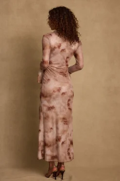 Discount Odette Mocha Mesh Maxi Dress Seashells + Wedding Bells|Vacation Dresses