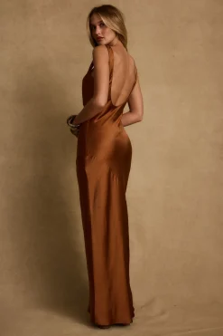 Online Orion Bronze Maxi Dress Party Dresses|Wedding Guest Dresses