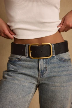 Hot Oro Black and Gold Belt Belts