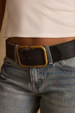 Hot Oro Black and Gold Belt Belts