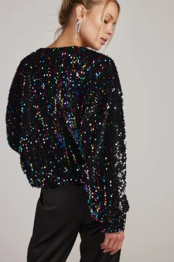 Hot Ozzy Multi Sequin Zip Up Jacket Outerwear|Jackets