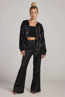 Hot Ozzy Multi Sequin Zip Up Jacket Outerwear|Jackets