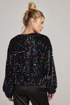 Hot Ozzy Multi Sequin Zip Up Jacket Outerwear|Jackets