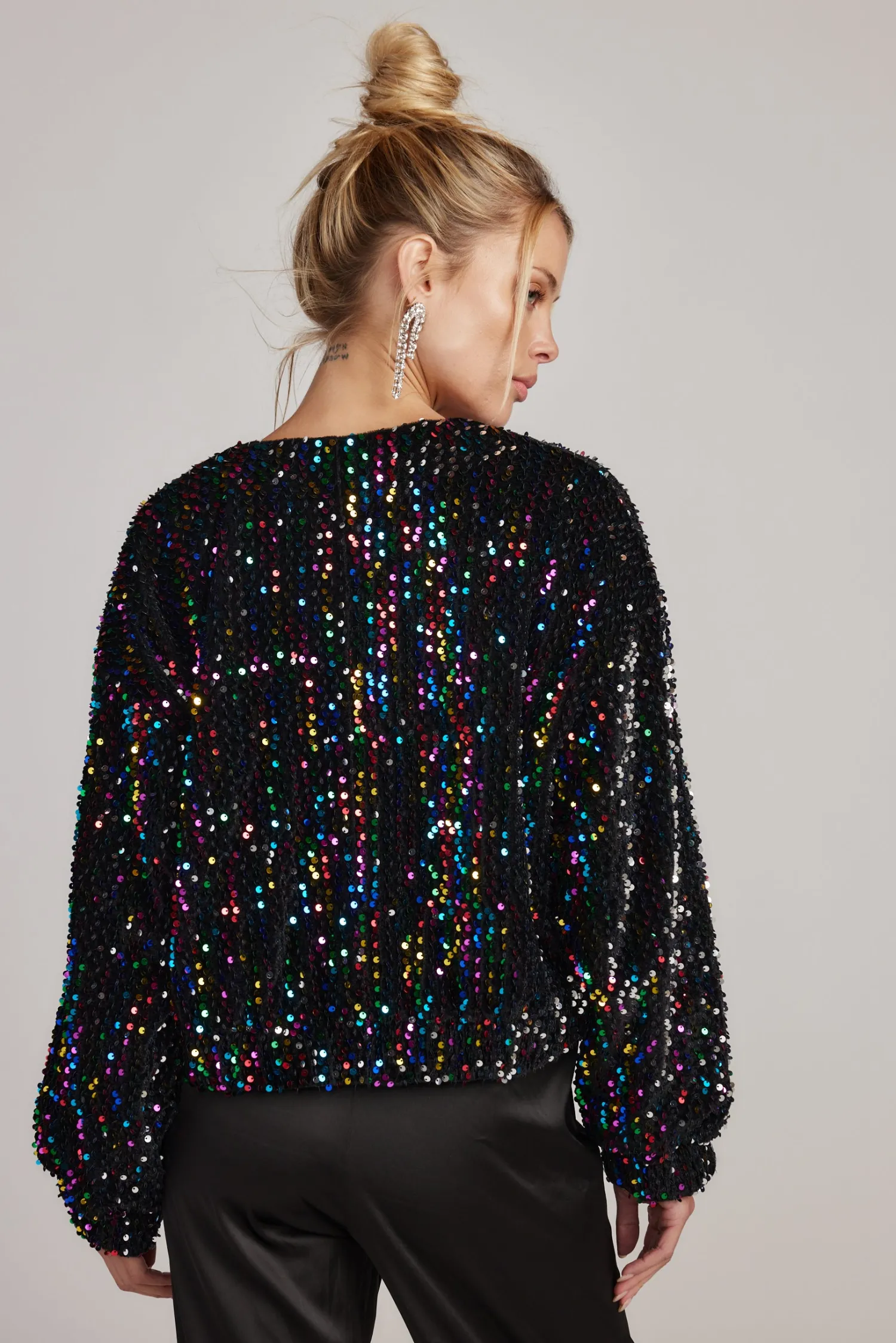 Hot Ozzy Multi Sequin Zip Up Jacket Outerwear|Jackets