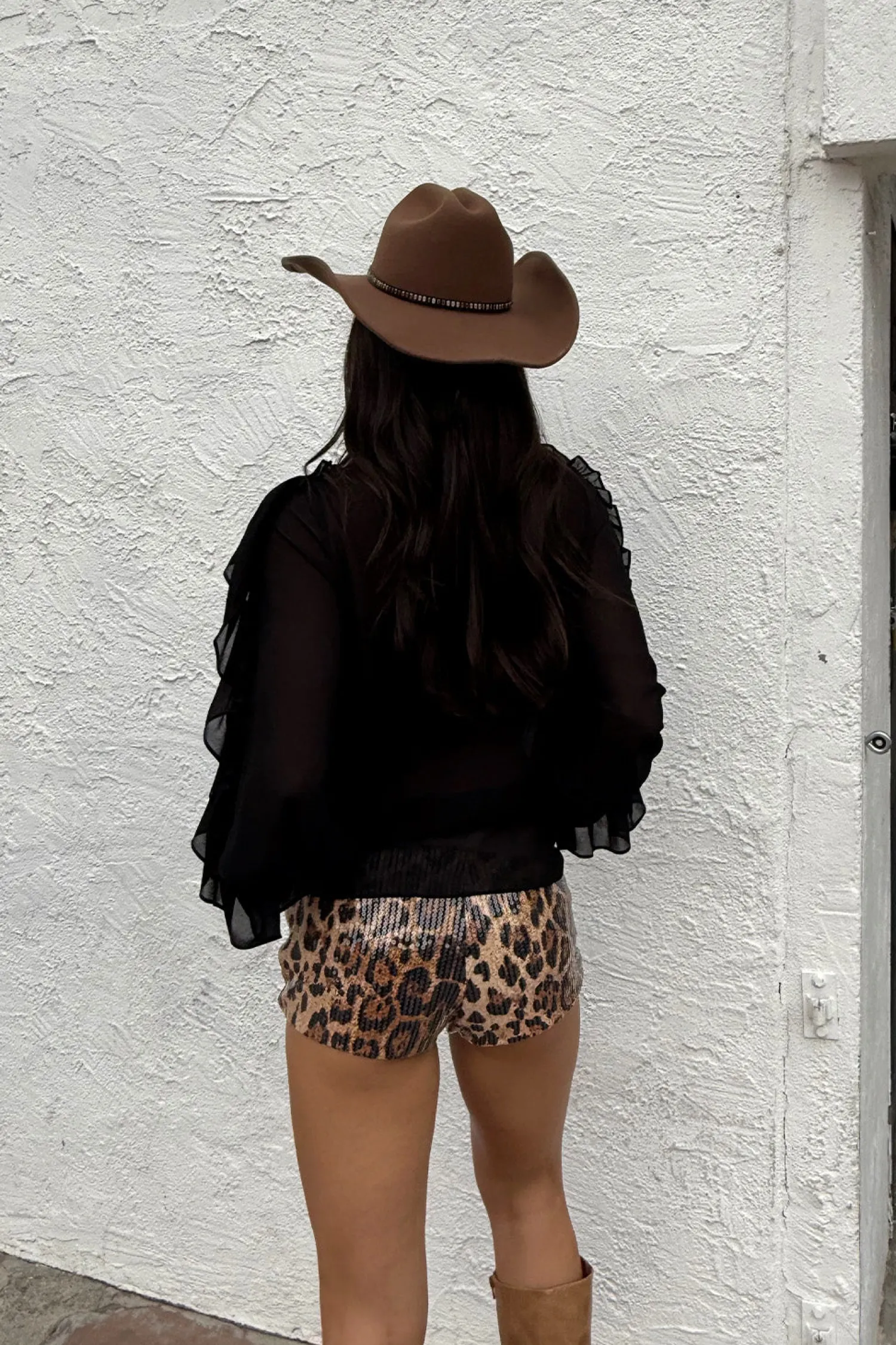 Discount Panther Leopard Sequin Hot Shorts Going Out Bottoms|Shorts