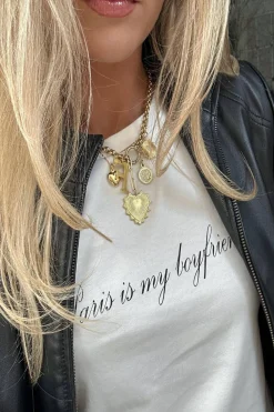 Discount Paris Is My Boyfriend Baby Tee Tees + Tanks|Vacation Tops