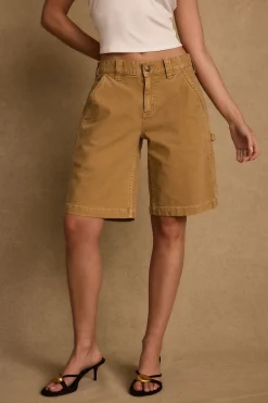 Sale Parker Khaki Low Rise Cargo Short Shorts|Vacation Bottoms